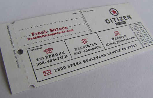ticket business card designs