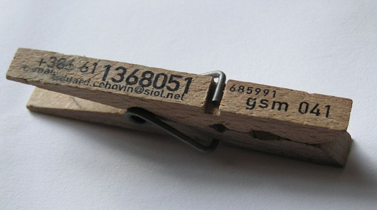 wooden clip business card designs