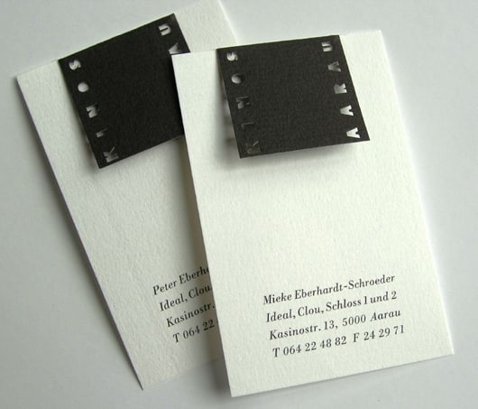 clipout film roll business card designs