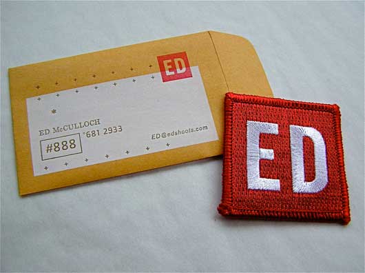 badge envelope business card designs
