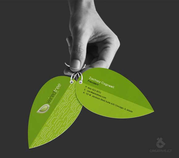 leaf business card designs