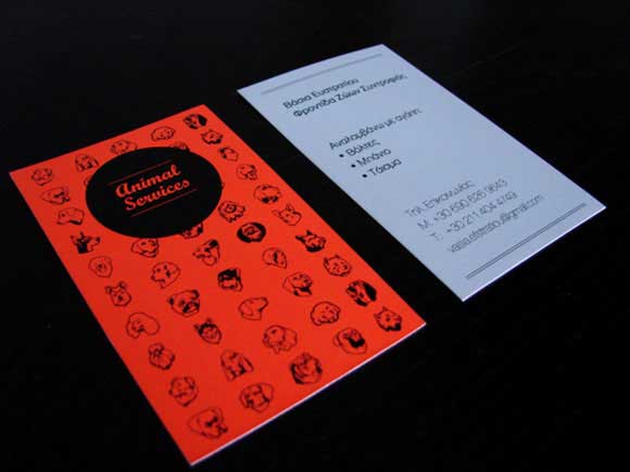 red blue business card designs