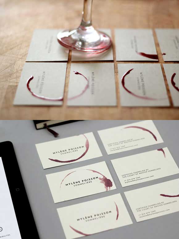 red wine business card designs