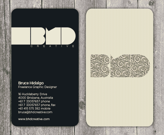 kitch pattern business card designs