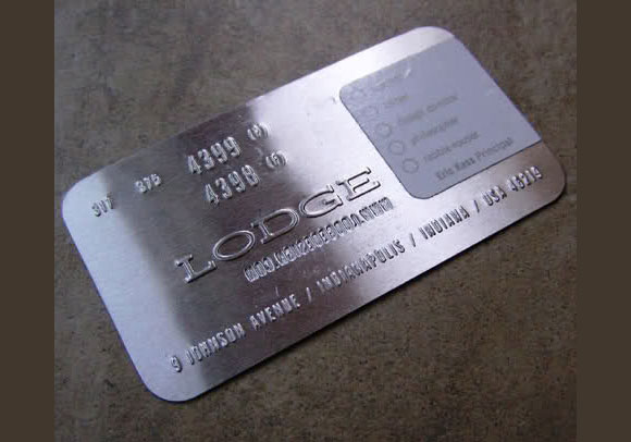aluminium business card designs