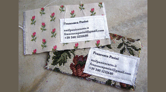 fabric business card designs