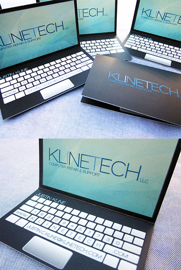 laptop business card designs