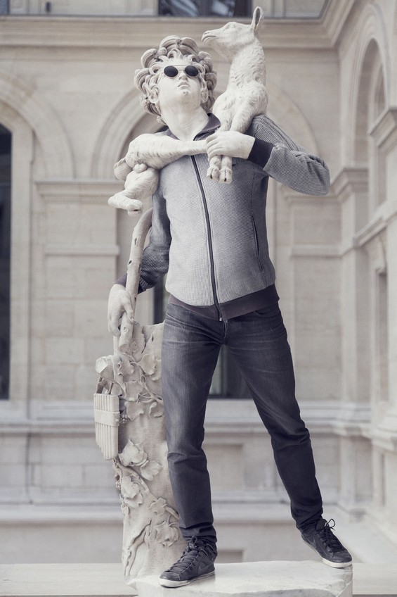 Classical sculptures dressed as hipsters look contemporary and totally badass