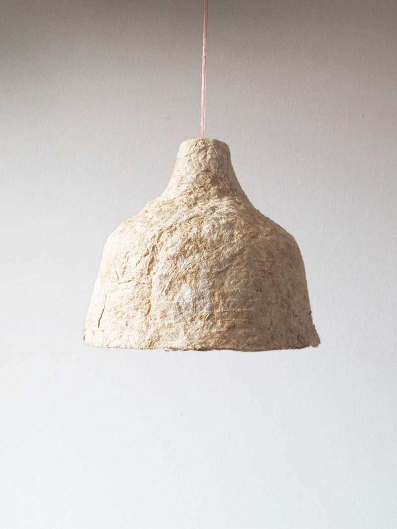 Danish designer lamp made of mushrooms and living organic material